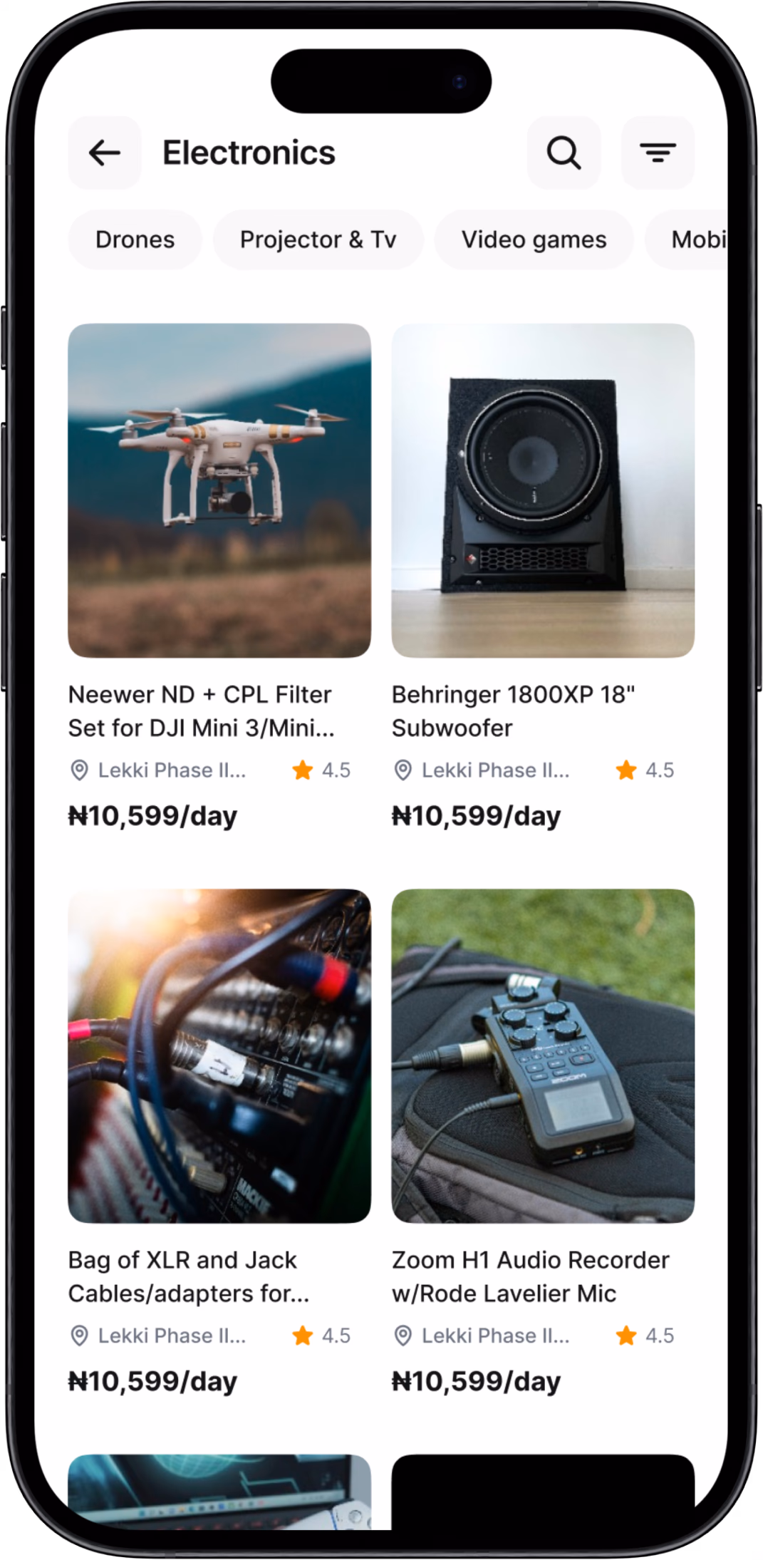 Phone mockup showing Aider app interface